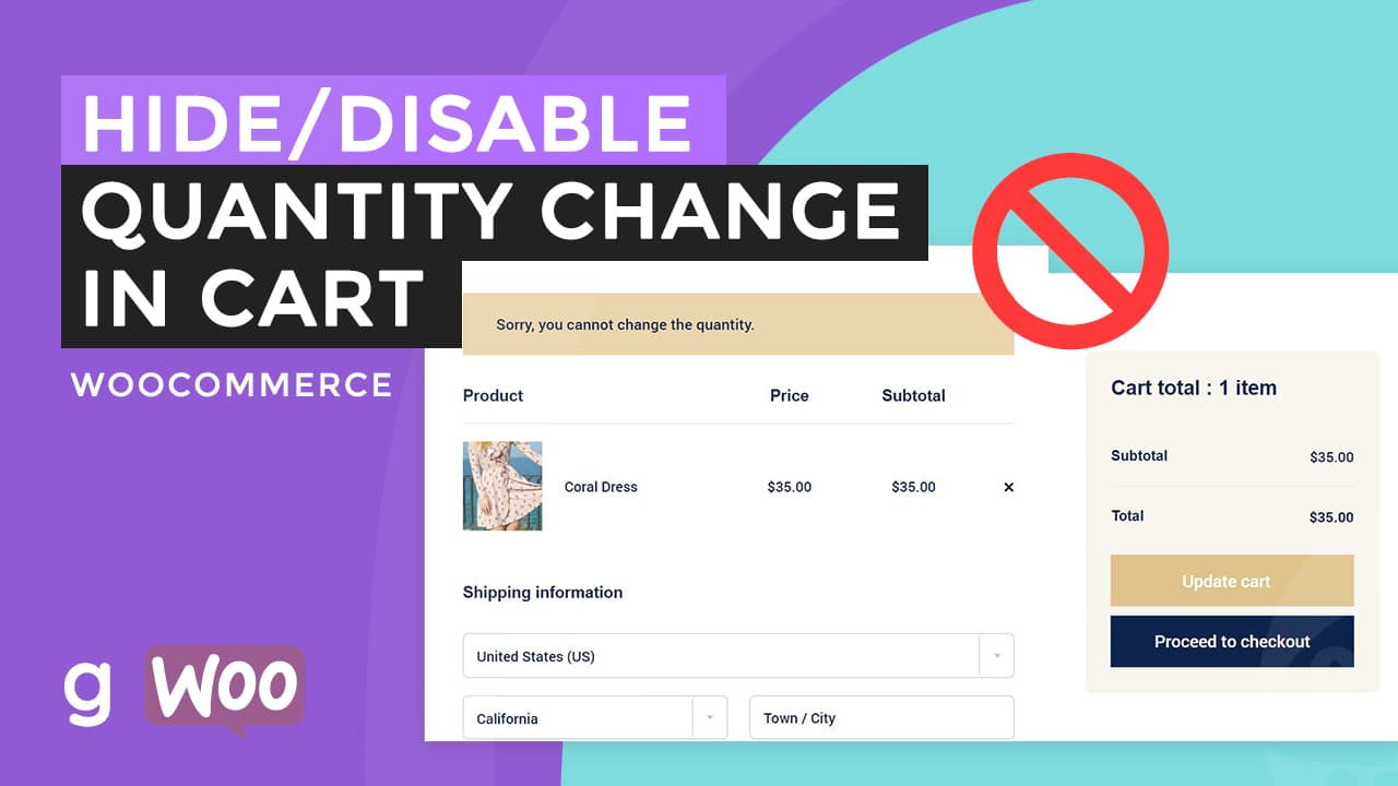 WooCommerce: Disable Quantity Change in Cart Page
